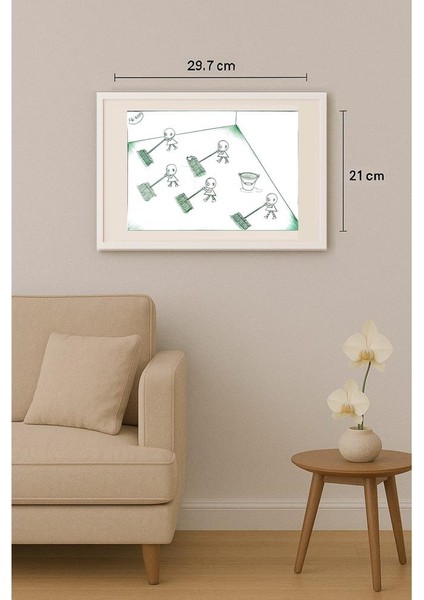 Lupu Marian 29X21CM Orijinal Karikatür Tablo indirimleri