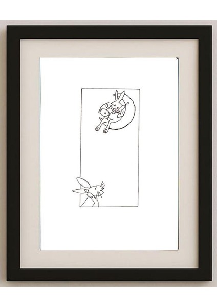 Wang Shou 29X21CM Orijinal Karikatür Tablo