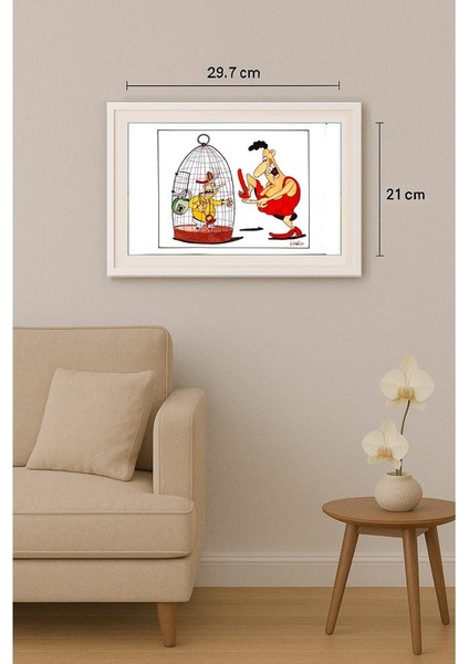 Tadeusz Krotos 29X21CM Orijinal Karikatür Tablo indirimleri