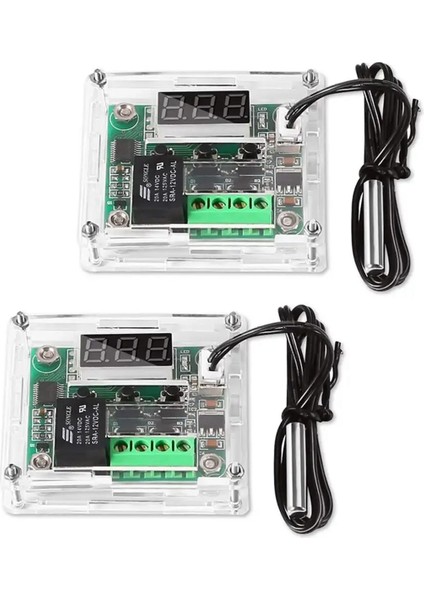 2pcs W1209 Sıcaklık Kontrolör Modülü Vaka LED Sursuz Dijital Termostat Modülü Nupyabe Ntc Prob (Yurt Dışından) modelleri