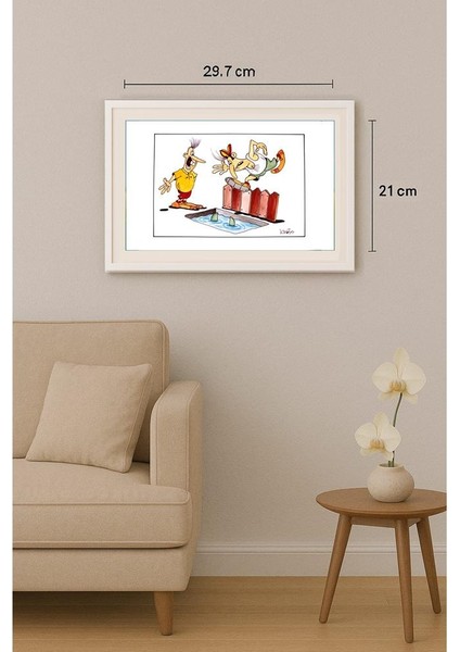 Tadeusz Krotos 29X21CM Orijinal Karikatür Tablo indirimleri