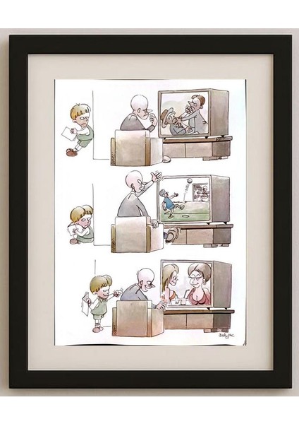 Milan Bukovac 29X21CM Orijinal Karikatür Tablo