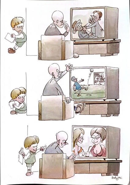 Milan Bukovac 29X21CM Orijinal Karikatür Tablo modelleri