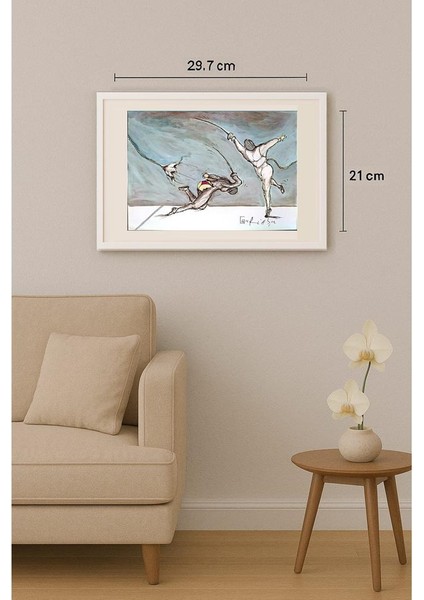 Ghinea Uriasu 29X21CM Orijinal Karikatür Tablo indirimleri