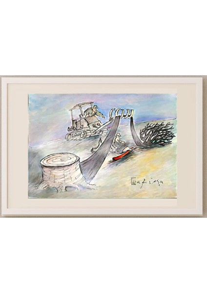 Ghinea Uriasu 29X21CM Orijinal Karikatür Tablo fırsatları