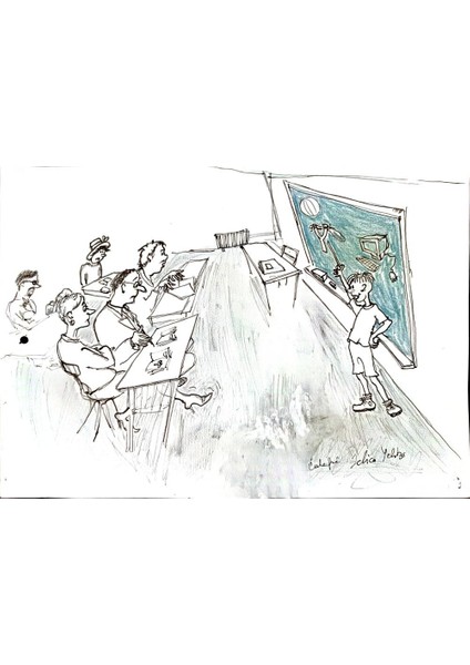 Jelica Culafic 29X21CM Orijinal Karikatür Tablo modelleri