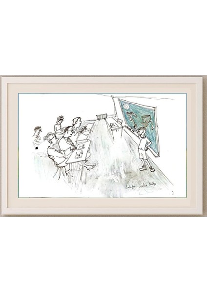 Jelica Culafic 29X21CM Orijinal Karikatür Tablo fırsatları