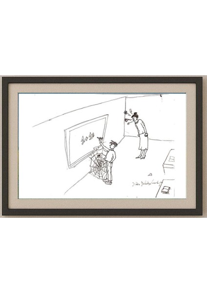 Jelica Culafic 29X21CM Orijinal Karikatür Tablo