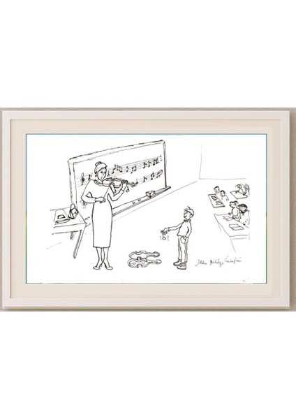 Jelica Culafic 29X21CM Orijinal Karikatür Tablo fırsatları