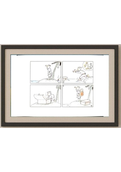 Liu Min Had 29X21CM Orijinal Karikatür Tablo