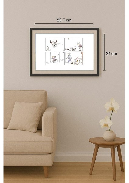 Liu Min Had 29X21CM Orijinal Karikatür Tablo fiyatları