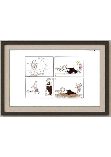 Liu Min Had 29X21CM Orijinal Karikatür Tablo