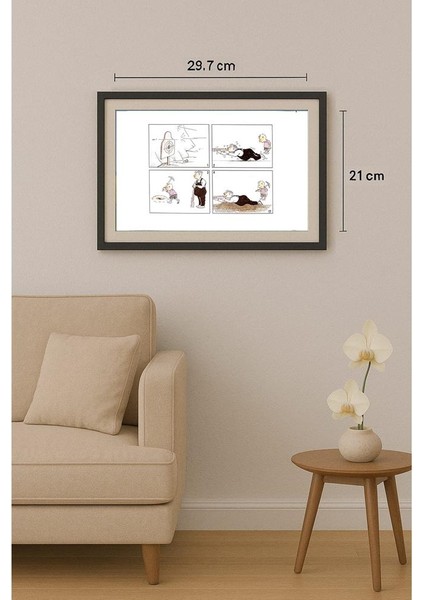 Liu Min Had 29X21CM Orijinal Karikatür Tablo fiyatları