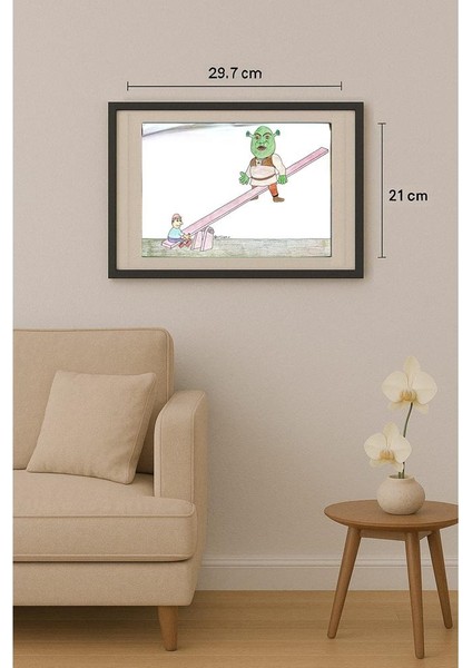 Mostafa Hossein Nia 29X21CM Orijinal Karikatür Tablo fiyatları