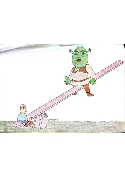 Mostafa Hossein Nia 29X21CM Orijinal Karikatür Tablo modelleri