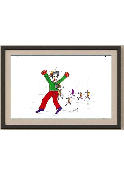 Thipparapu Suman Kumar 29X21CM Orijinal Karikatür Tablo