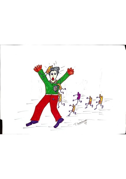 Thipparapu Suman Kumar 29X21CM Orijinal Karikatür Tablo modelleri