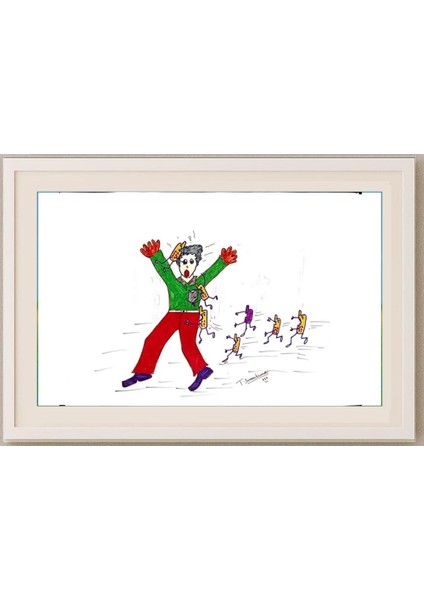 Thipparapu Suman Kumar 29X21CM Orijinal Karikatür Tablo fırsatları