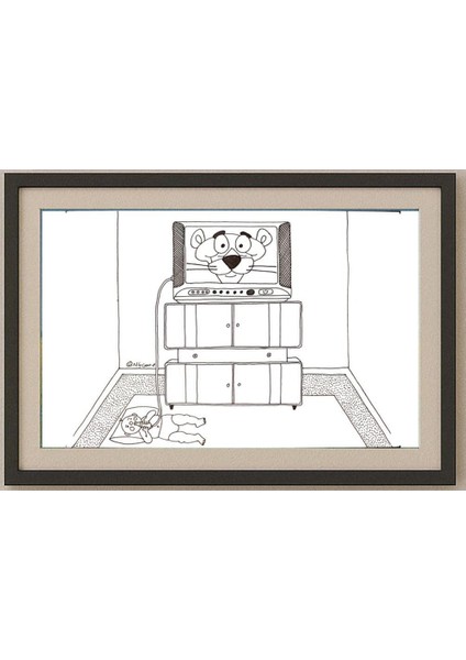 Mostafa Hossein Nia 29X21CM Orijinal Karikatür Tablo