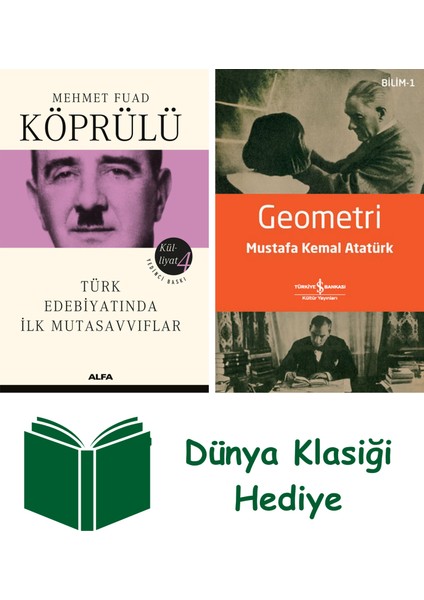 Mehmet Fuad Köprülü Külliyat 4 + Geometri + Dünya Klasiği Hediye