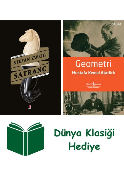 Satranç + Geometri + Dünya Klasiği Hediye