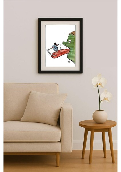 Mileta Miloradovic 25x17cm Orijinal Karikatür Tablo fiyatları