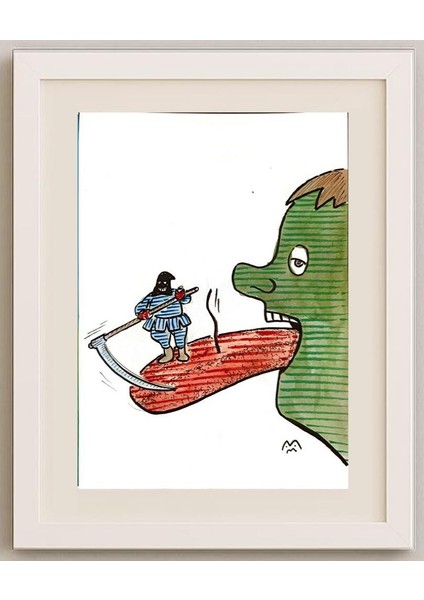 Mileta Miloradovic 25x17cm Orijinal Karikatür Tablo fırsatları