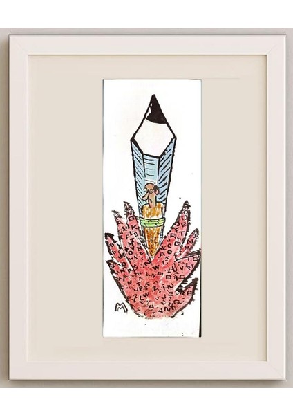 Mileta Miloradovic 29X11CM Orijinal Karikatür Tablo fırsatları