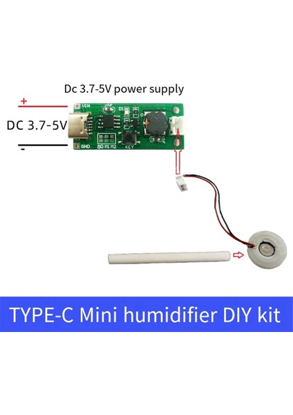 USB Mini Nemlendirici Dıy Kiti Dc 3.7-5.5V Tip-C Mini Nemlendirici Dıy Kiti 330MA Ana Sayfa Ultrasonik Hava Nemlendiricisi (Yurt Dışından) fiyatları