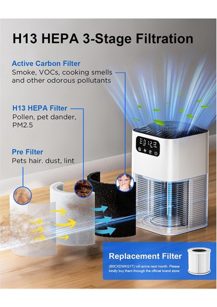 Ev için hava temizleyicileri - evcil hayvan kepeği duman toz polen ve koku için aromaterapi difüzyon fonksiyonu ile AB fişi (Yurt Dışından) fiyatları