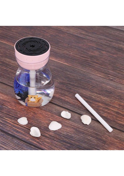 3x Sevimli Serin Sis Nemlendirici Ofis Yatak Odası Hava Temizleyici LED Hafif Hava Nemlendirici Şişe (Pembe) (Yurt Dışından) indirimleri