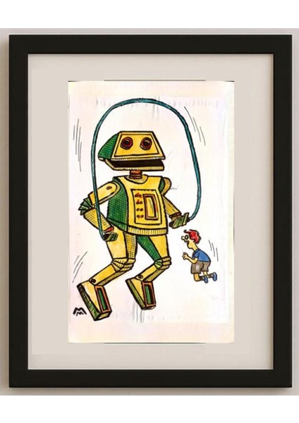 Mileta Miloradovic 19x29cm Orijinal Karikatür Tablo