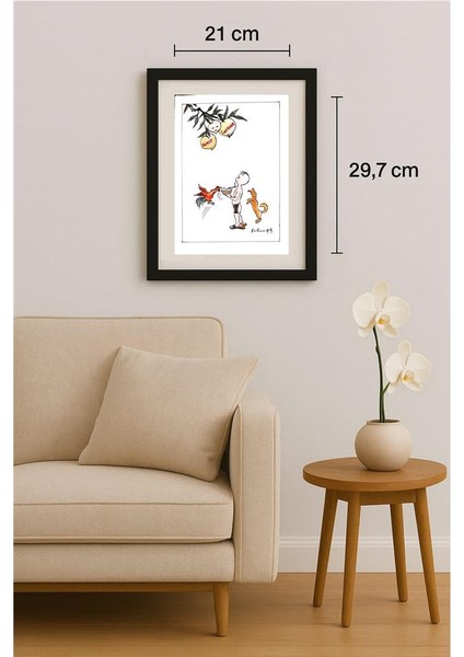 Li Yuan Liang 29X21CM Orijinal Karikatür Tablo fiyatları