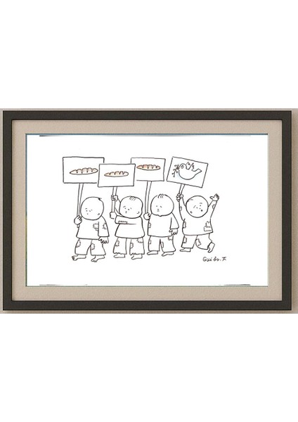 Feng Gui Bo 29X21CM Orijinal Karikatür Tablo