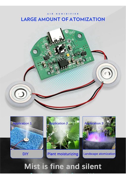 2x Çift Sprey Atomizasyon Modülü USB Nemlendirici Sürüş Devre Kart Atomizasyon Deneysel Ekipman Ultrasonik (Yurt Dışından) modelleri