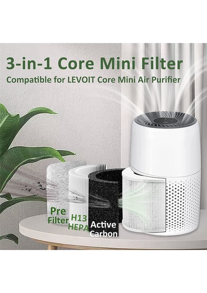 Levoit Çekirdek Mini Hava Temizleyicisi Için Yedek Filtre, 3&#39;ü 1 Arada Gerçek Hepa Filtresi, Kısım Çekirdeği Mini-Rf (Yurt Dışından) indirimleri