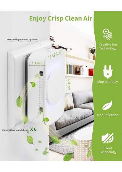 Hava temizleyici Dayar Hava Serbestleştirici iyonlaştırıcı jeneratörü Ofis için negatif iyon hava temizleyici takın oda evcil hayvanlar AB fişi (Yurt Dışından) fırsatları