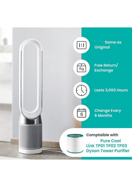 2x Yedek Hepa Filtresi Dyson TP01 TP02 AM11 BP01 Saf Soğuk Bağlantı Kule Hava Arıtma Aksesuarları (Yurt Dışından) indirimleri