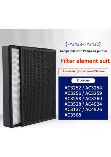 FY3433 FY3432 Hepa Filtre Replac Philips 3000I Serisi AC3252 AC3256 Hava Temizleyici Hepa ve Aktif Karbon Filtresi (Yurt Dışından) fırsatları