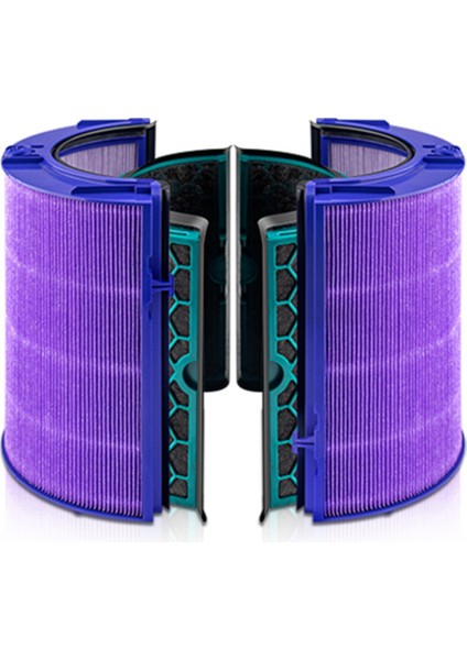 Dyson TP/HP/DP04/05/07 Için Karbon Filtresi Saf Soğuk Hepa Temizleyici Sealli Iki Aşamalı 360 Derece Filtre Sistemi Aksesuarları (Yurt Dışından)