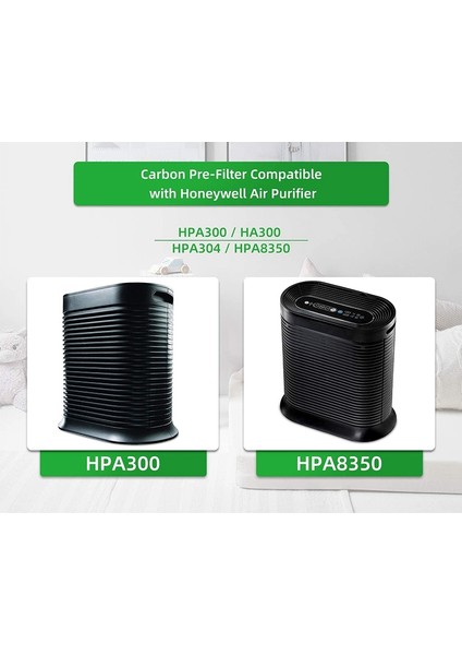 4 Aktif Karbon Ön Filtreler Honeywell Air Firicer HPA 300/ Ön Filter A/ HRF-AP1 4pcs için yedek (Yurt Dışından) modelleri
