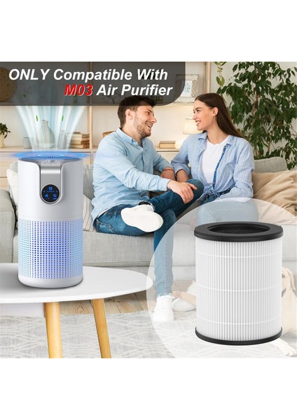 2pcs Mooka M03 için Yedek Filtresi Hava Temizleyici H13 Gerçek HEPA Filtresi Yüksek Verimli Aktif Karbon Filtresi (Yurt Dışından) modelleri