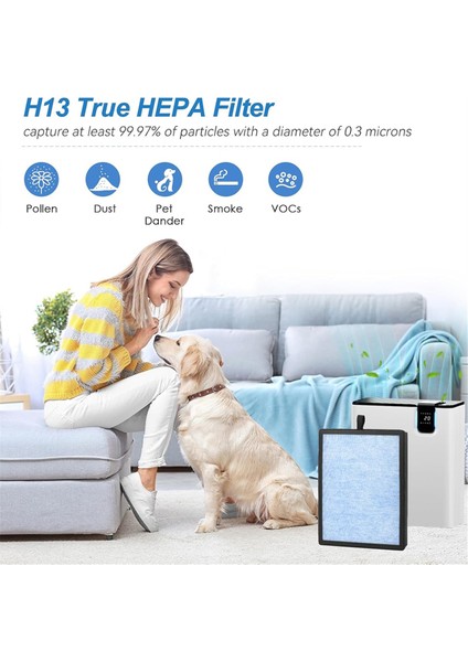 Pomoron MJ005H Hava Temizleyici, H13 True Hepa Filtresi ve Verimli Aktif Karbon 2 Paketi Için Yedek Filtre (Yurt Dışından) fırsatları