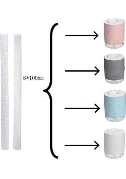 Nemlendirici pamuklu çubuklar nemlendirici doldurma çubuğu taşınabilir kişisel usb mini nemlendirici filtre değiştirme elemanları 40pcs (Yurt Dışından) modelleri