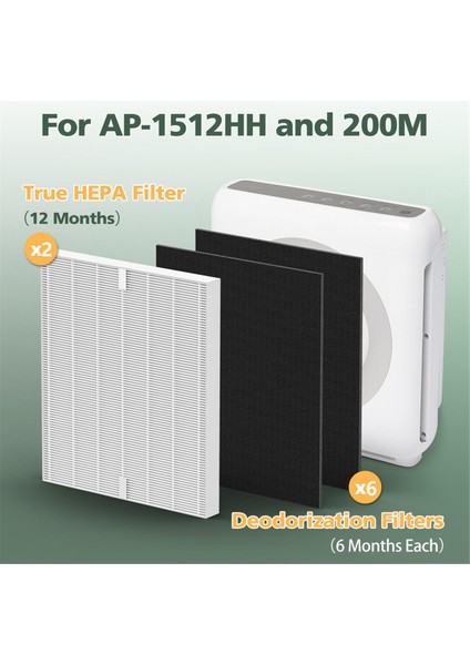 2 Pack Airmega AP-1512HH Filtre Coway Airmega AP-1512HH ve 200m hava temizleyicileri için Filtre Değiştirme HEPA Karbon Ön Filtreler (Yurt Dışından) fiyatları