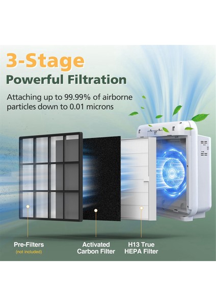 2 Pack Airmega AP-1512HH Filtre Coway Airmega AP-1512HH ve 200m hava temizleyicileri için Filtre Değiştirme HEPA Karbon Ön Filtreler (Yurt Dışından) modelleri