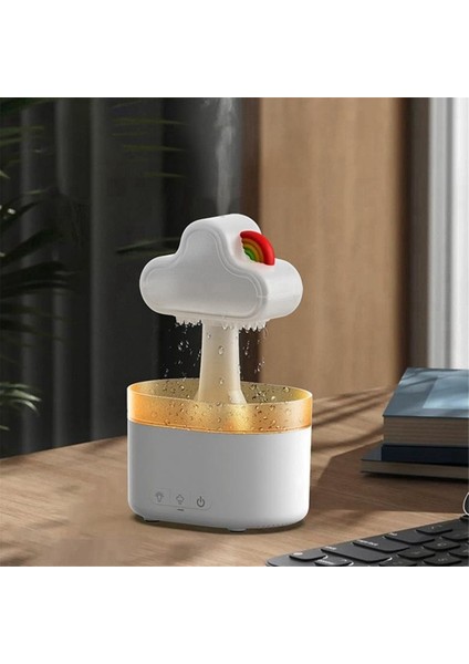 Yağmur Bulutu Hava Nemlendiricisi Elektrik Aromaterapi Esansiyel Yağı Difüzör Rahat Yağmur Yağmur Damla Gece Lambası Us Fiş (Yurt Dışından)