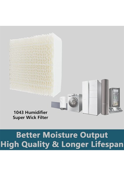 2pcs 1043 Nemlendirici Süper Fitlik Filtresi Aircare Bemis Essick Için 821000 Nemlendirici Filtrelerle Uyumlu (Yurt Dışından) modelleri