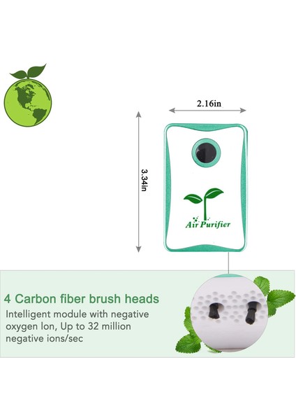 Hava Temizleyicileri Ev Için Takılı, Negatif Iyon Hava Temizleyici, Banyo Mutfak Tuvalet Evcil Hayvan Kokusu Duman Kokusu Eu Fiş (Yurt Dışından) fırsatları