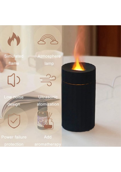 Taşınabilir 7 Renk Alev Aromaterapi Difüzör Esansiyel Yağ Difüzör Mini Nemlendiriciler Yatak Odası, Ev, Ofis, Gezi Için (Yurt Dışından) modelleri